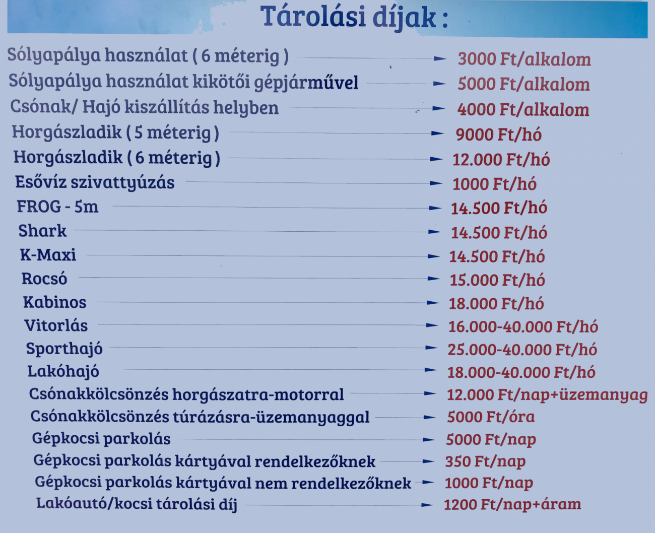 Tündérrózsa hajókikötő