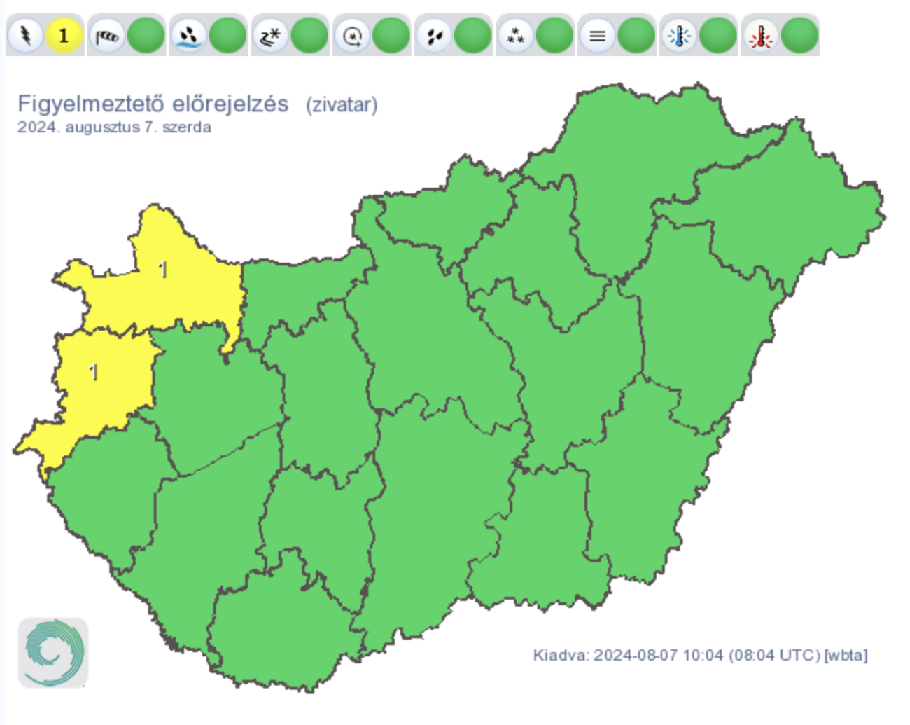 Forrás: HungaroMet