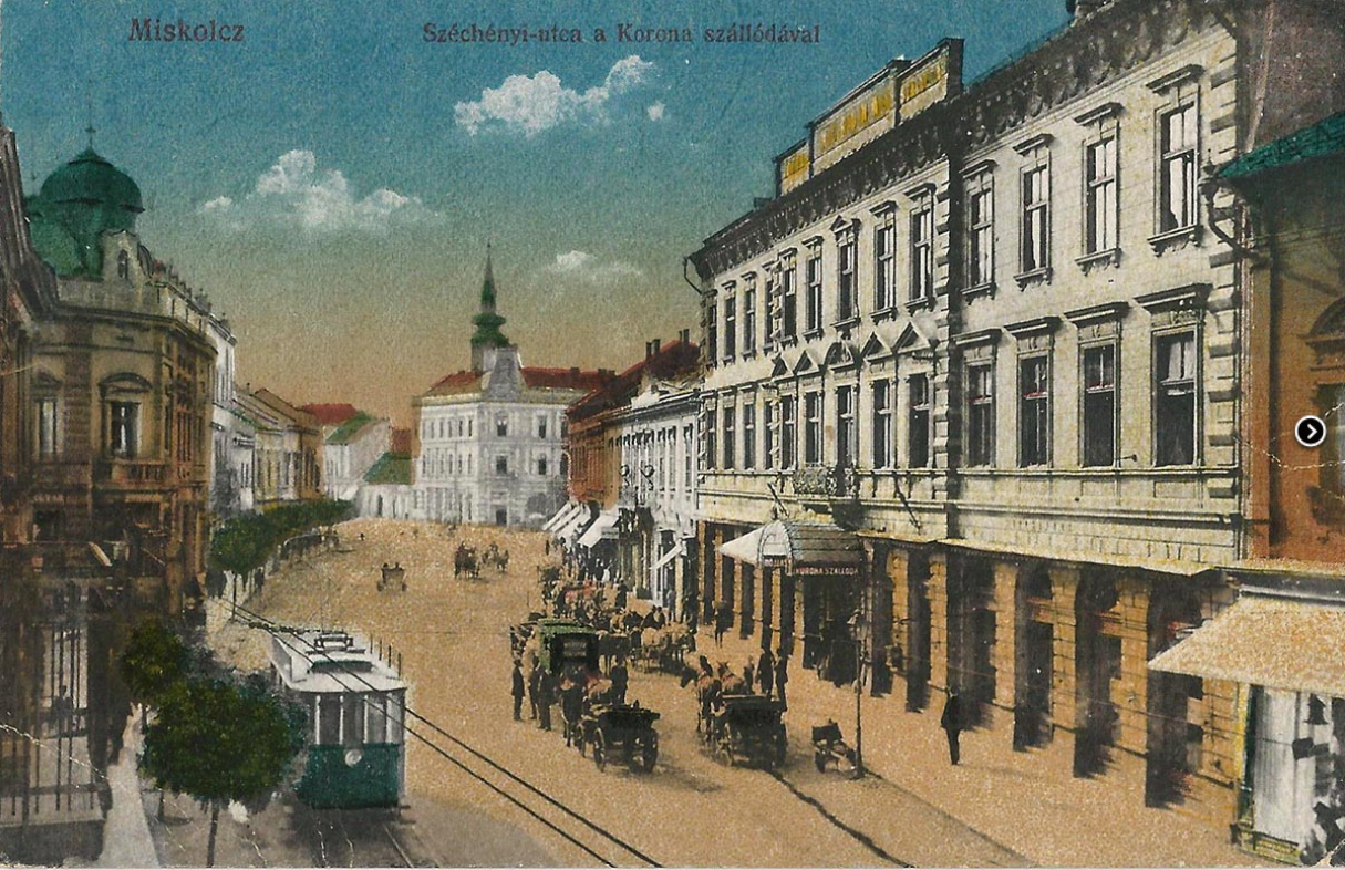 Korona-Avas szálló, Miskolc - 1922 | Forrás: Kitervezte.hu